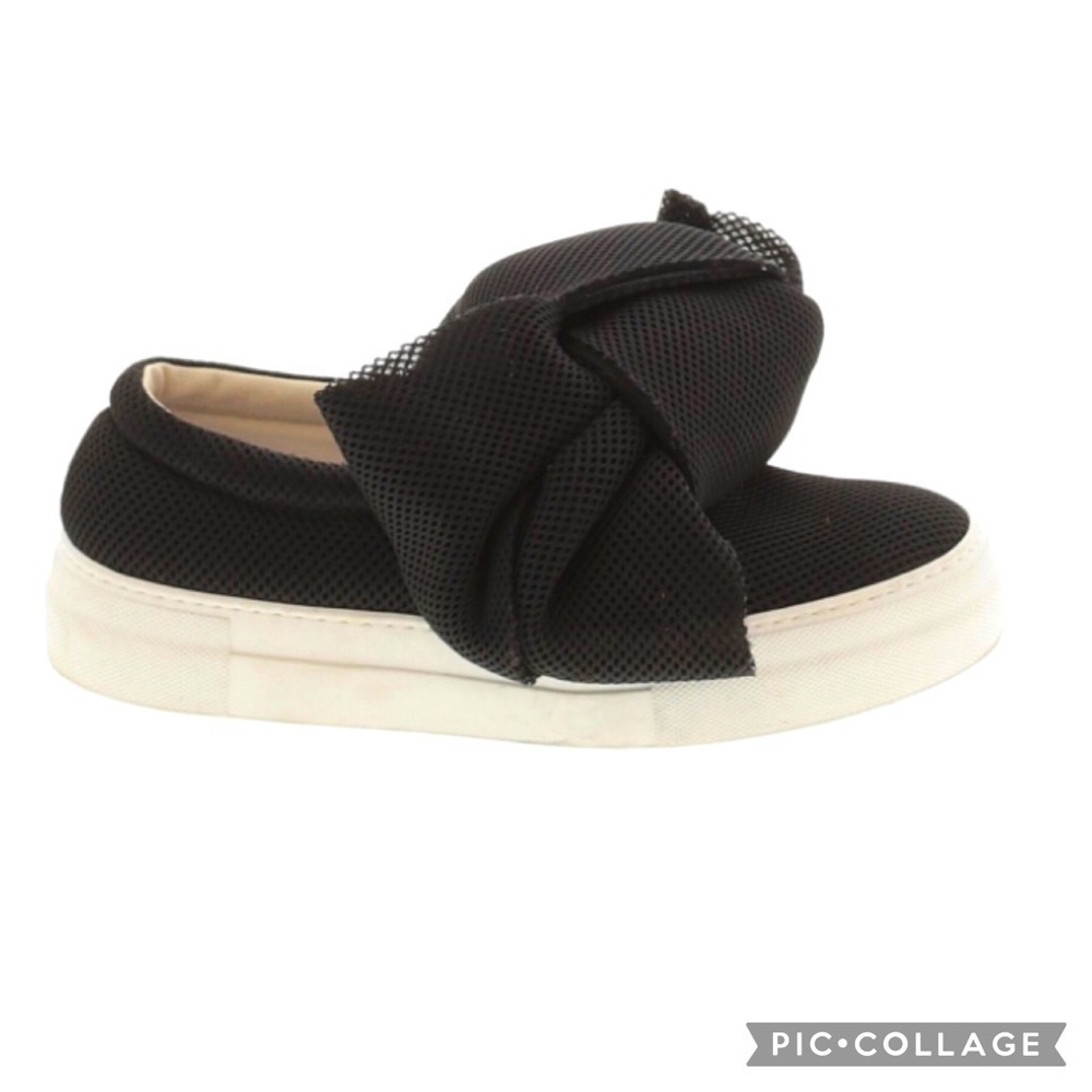 Joshua Sanders Puffy Bow Platform Slip On Sneakers